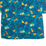 C&A Slim Fit Mens Hawaiian Shirt Blue Viscose Floral 2XL