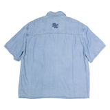 DAGMAR HAUSER Womens Denim Shirt Blue 90s Floral UK 14