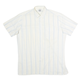 Mens Shirt Cream 90s Striped XL