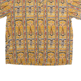 VIRVUE REID Mens Shirt Gold 90s Crazy Pattern L