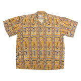 VIRVUE REID Mens Shirt Gold 90s Crazy Pattern L