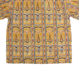 VIRVUE REID Mens Shirt Gold 90s Crazy Pattern L