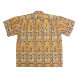 VIRVUE REID Mens Shirt Gold 90s Crazy Pattern L