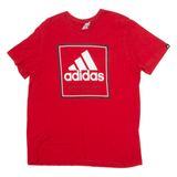 ADIDAS Mens T-Shirt Red L