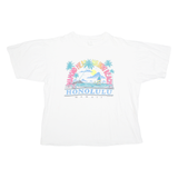 Diamond Head Waikiki Beach Honolulu Hawaii Womens T-Shirt White 90s USA L