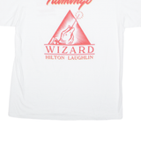 ONEITA Flamingo Wizard Hilton Laughlin Mens T-Shirt White USA L