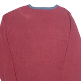 CHAPS RALPH LAUREN Waffle Knit Mens T-Shirt Maroon Long Sleeve 90s XL