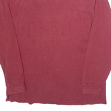 CHAPS RALPH LAUREN Waffle Knit Mens T-Shirt Maroon Long Sleeve 90s XL
