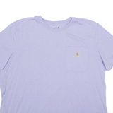 CARHARTT Loose Mens T-Shirt Blue 2XL