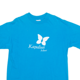 HANES BEEFY T Kapalua Maui Womens T-Shirt Blue USA L