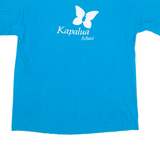 HANES BEEFY T Kapalua Maui Womens T-Shirt Blue USA L