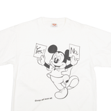 BILL BIN Mickey Mouse Womens T-Shirt White M