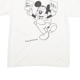 BILL BIN Mickey Mouse Womens T-Shirt White M