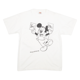 BILL BIN Mickey Mouse Womens T-Shirt White M
