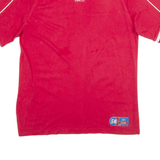 REEBOK Mens T-Shirt Red V-Neck L