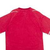 REEBOK Mens T-Shirt Red V-Neck L