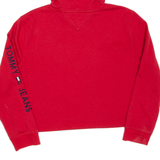 TOMMY JEANS Cropped Womens Red Hoodie XL
