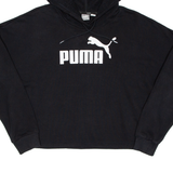 PUMA Cropped Womens Black Hoodie L