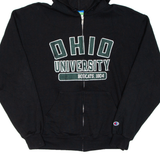 CHAMPION Ohio University Mens Black Hoodie Full Zip M