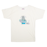 FURIOSO Cartoon Elephant Print Mens T-Shirt White S