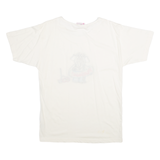 FURIOSO Cartoon Elephant Print Mens T-Shirt White S