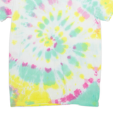 GILDAN Womens Tie Dye T-Shirt White S