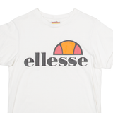 ELLESSE Womens T-Shirt White UK 6