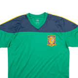 Mens T-Shirt Green 90s V-Neck L