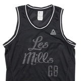 REEBOK Mens Vest Black Sleeveless XS