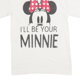 DISNEY Minnie Mouse Womens T-Shirt Cream S