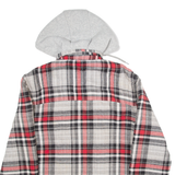 REDHEAD Insulated Mens Jacket Red 80s Hooded Check S
