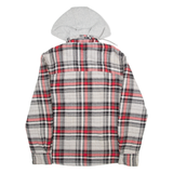 REDHEAD Insulated Mens Jacket Red 80s Hooded Check S