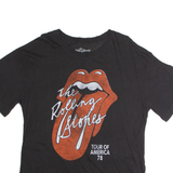 THE ROLLING STONES Womens Band T-Shirt Black 2XL