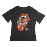 THE ROLLING STONES Womens Band T-Shirt Black 2XL