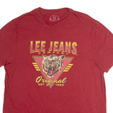LEE Mens T-Shirt Red XL
