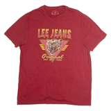 LEE Mens T-Shirt Red XL