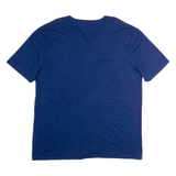 TOMMY HILFIGER Mens T-Shirt Blue V-Neck 2XL