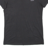DIESEL Womens T-Shirt Black Crew Neck S