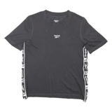 REEBOK Womens T-Shirt Black Crew Neck UK 12