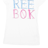 REEBOK Womens T-Shirt White Crew Neck S
