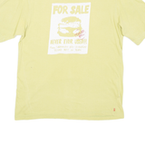 TOMMY HILFIGER Mens T-Shirt Yellow Crew Neck S