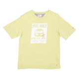 TOMMY HILFIGER Mens T-Shirt Yellow Crew Neck S