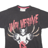MARVEL Wolverine Mens T-Shirt Black Crew Neck S