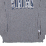 CHAMPION Sonoma State University Mens T-Shirt Grey Long Sleeve USA M