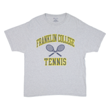 CHAMPION Franklin College Tennis Mens T-Shirt Grey USA XL