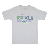 REEBOK Property Of Super Bowl Xl111 Mens T-Shirt Grey USA S