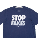 NIKE Stop Fakes Mens T-Shirt Blue XL