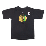 REEBOK Chicago Black Hawks Mens T-Shirt Black USA S