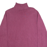 WOOLRICH Womens Jumper Purple Roll Neck Tight Knit XL