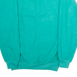 MODA Womens Patterned Jumper Green Striped 1/4 Zip 90s M